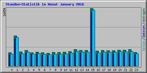 Stunden-Statistik im Monat January 2016