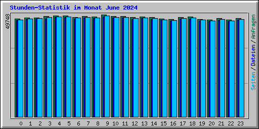 Stunden-Statistik im Monat June 2024