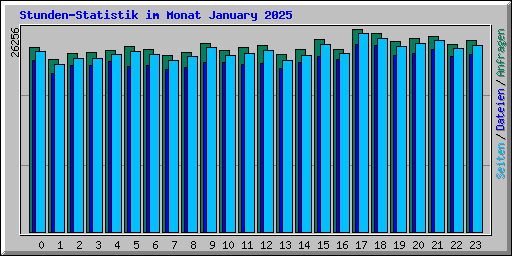 Stunden-Statistik im Monat January 2025